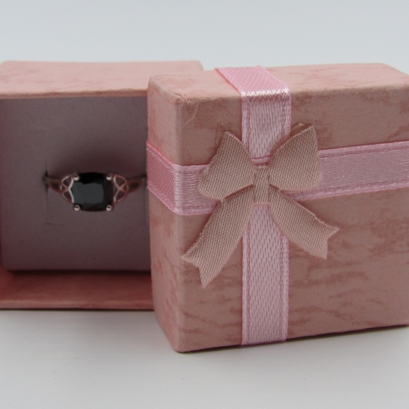 Sterling Silver Black CZ Diamond Celtic Band Ring - Picture 5 of 5